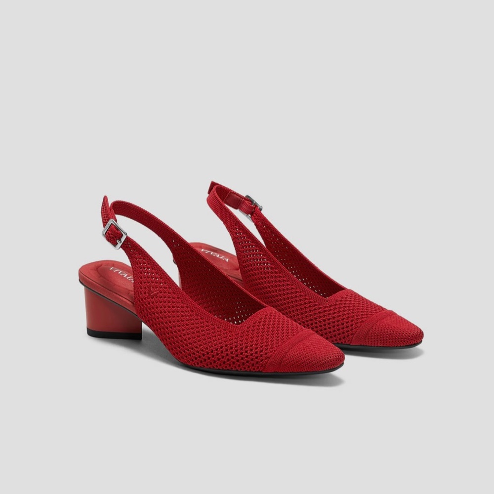 Vivaia Red Slingback Heels